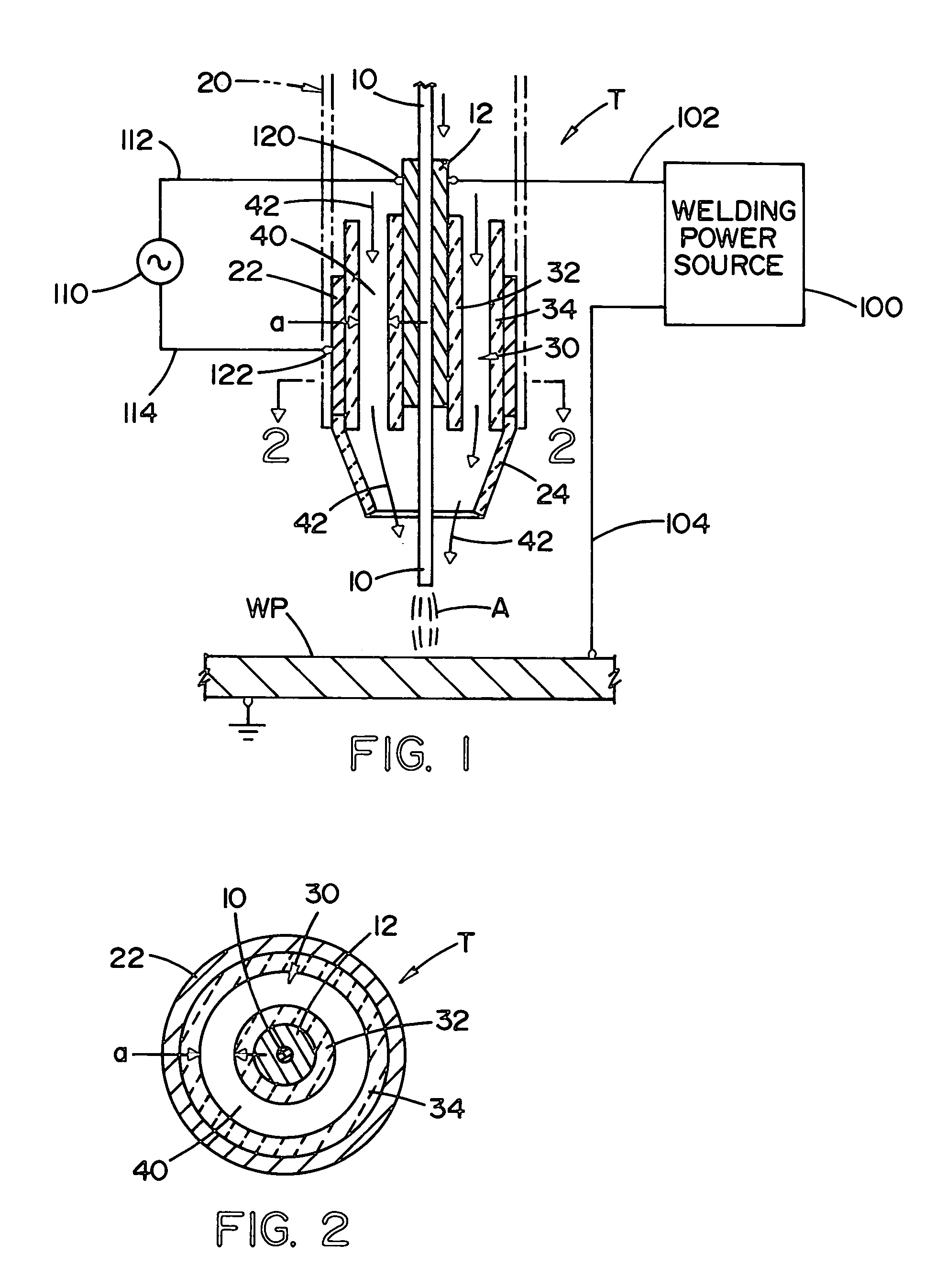 Welding torch with plasma assist