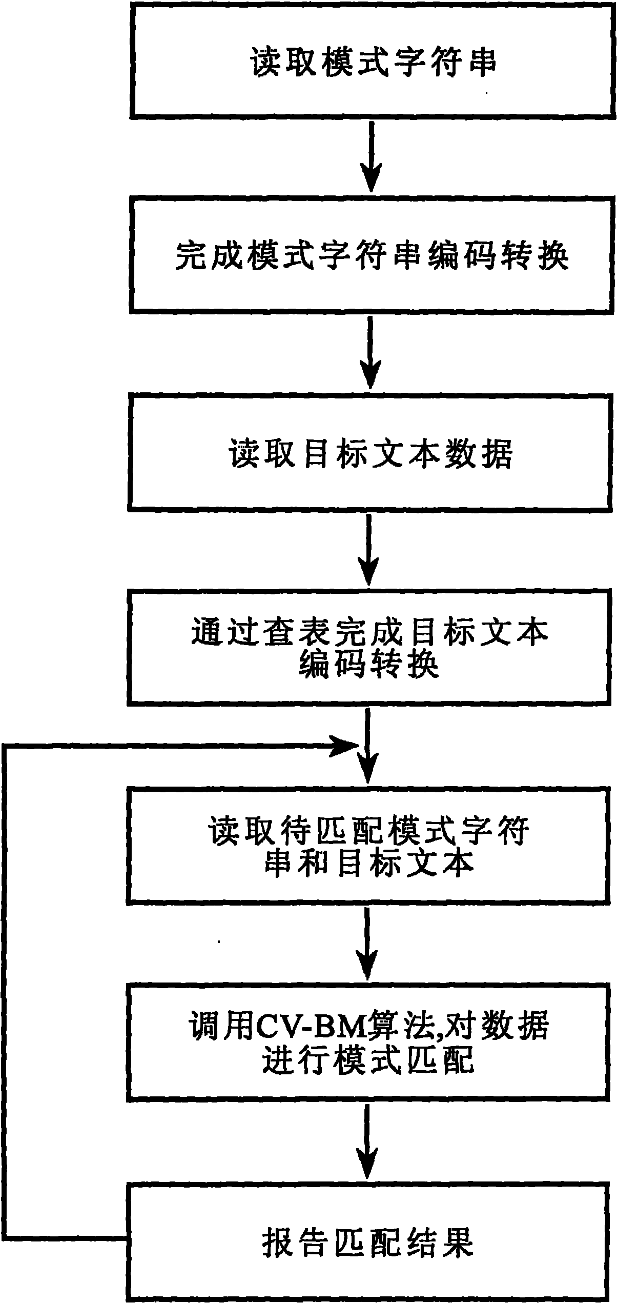 Chinese variation text matching recognition method