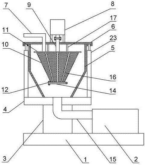 Rapid filtering apparatus for tea oil