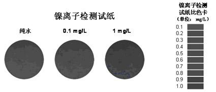 Indicator fixation test paper for heavy metal ion detection, preparation thereof and application thereof