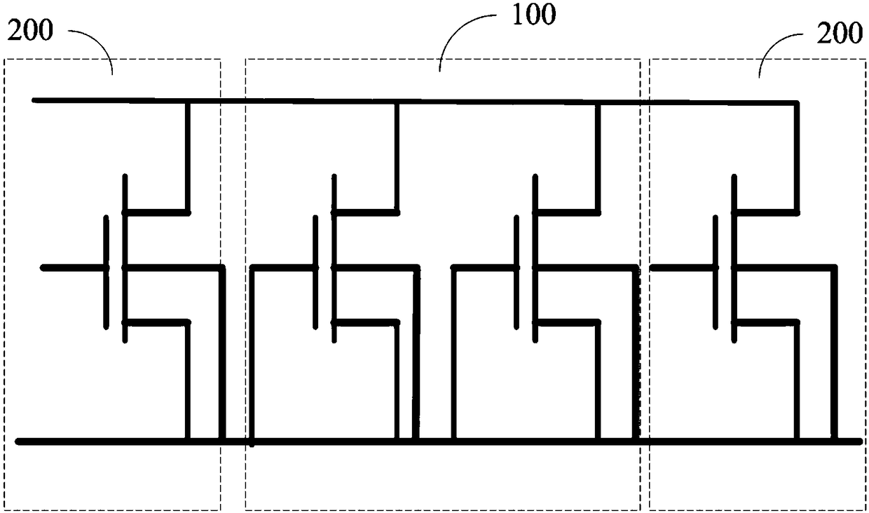 A semiconductor device having an electrostatic discharge protection structure and a layout structure thereof