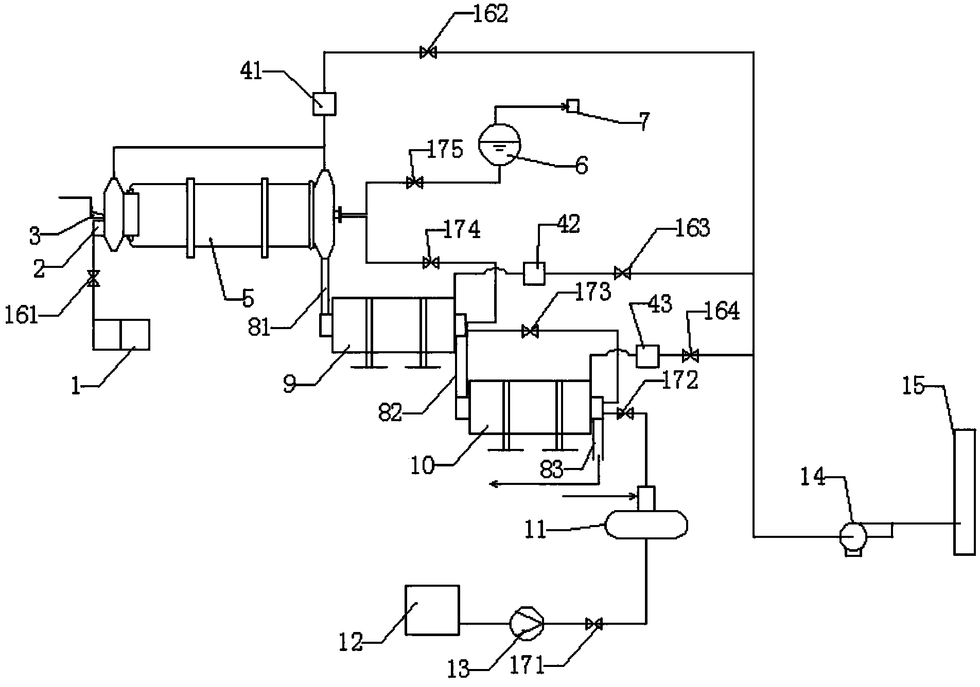 Liquid state blast furnace slag granulation and multi-roller residual heat recovery system