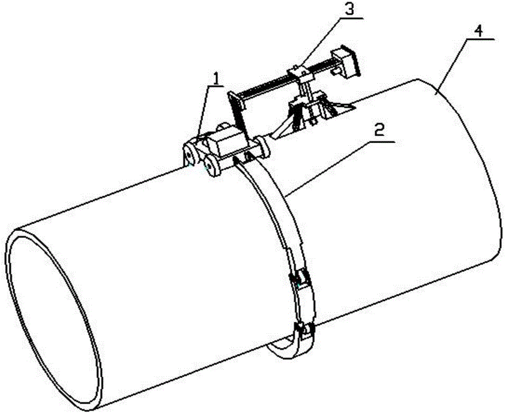 Pipe externally-circumferential weld scanner