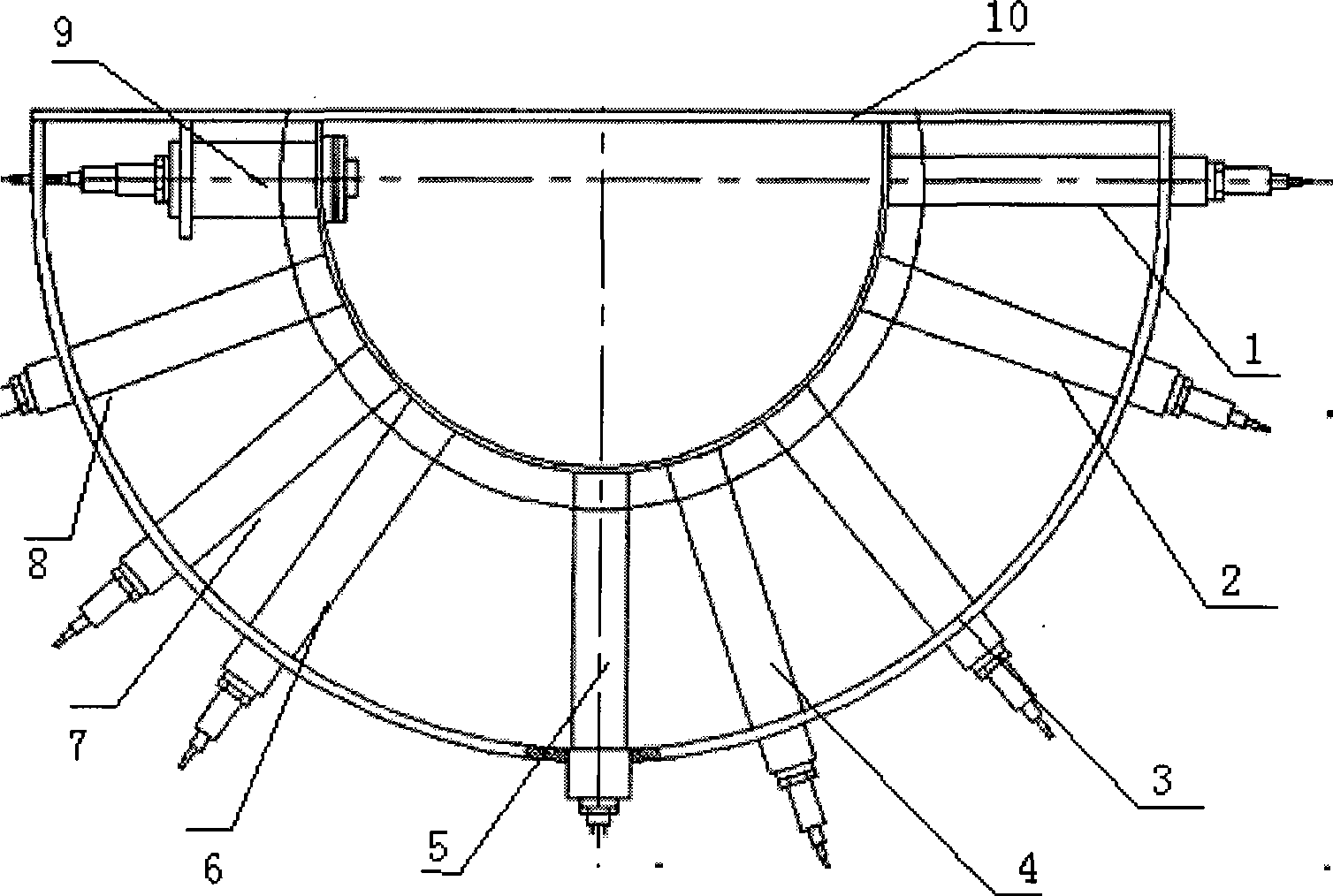 System for measuring scattering function of water body wide-angle body