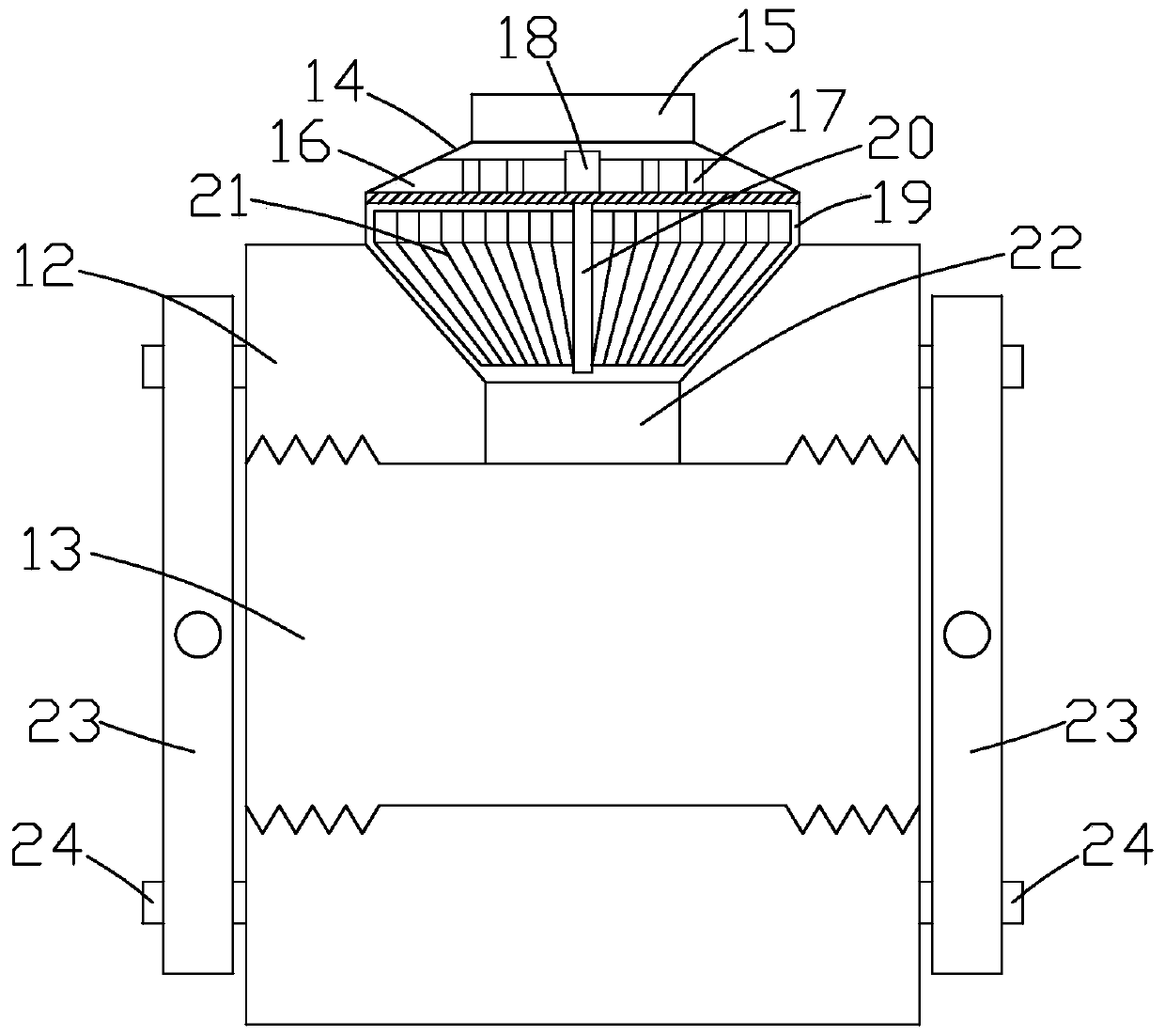 A device for monitoring and treating bottom mud at a river channel construction section and its construction method