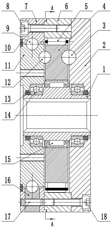 Cycloid oscillating tooth speed reducer with mechanical balance combined tooth surface raceway