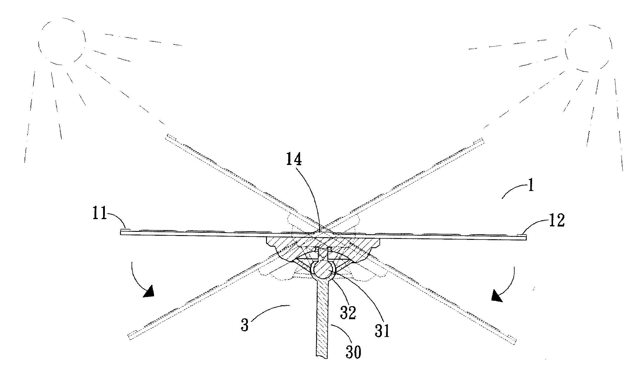 Solar energy absorption plate with angle adjusting assembly