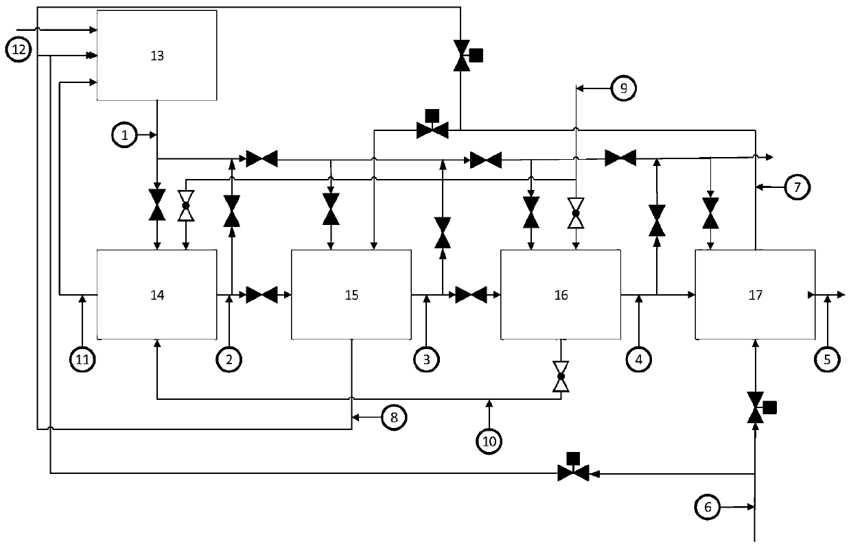 Crossing arrangement method for gas boiler smoke latent heat recovery device