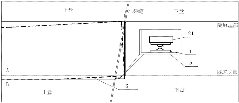 Instrument and method for monitoring cavity beneath tunnel passing through ground fissure zone