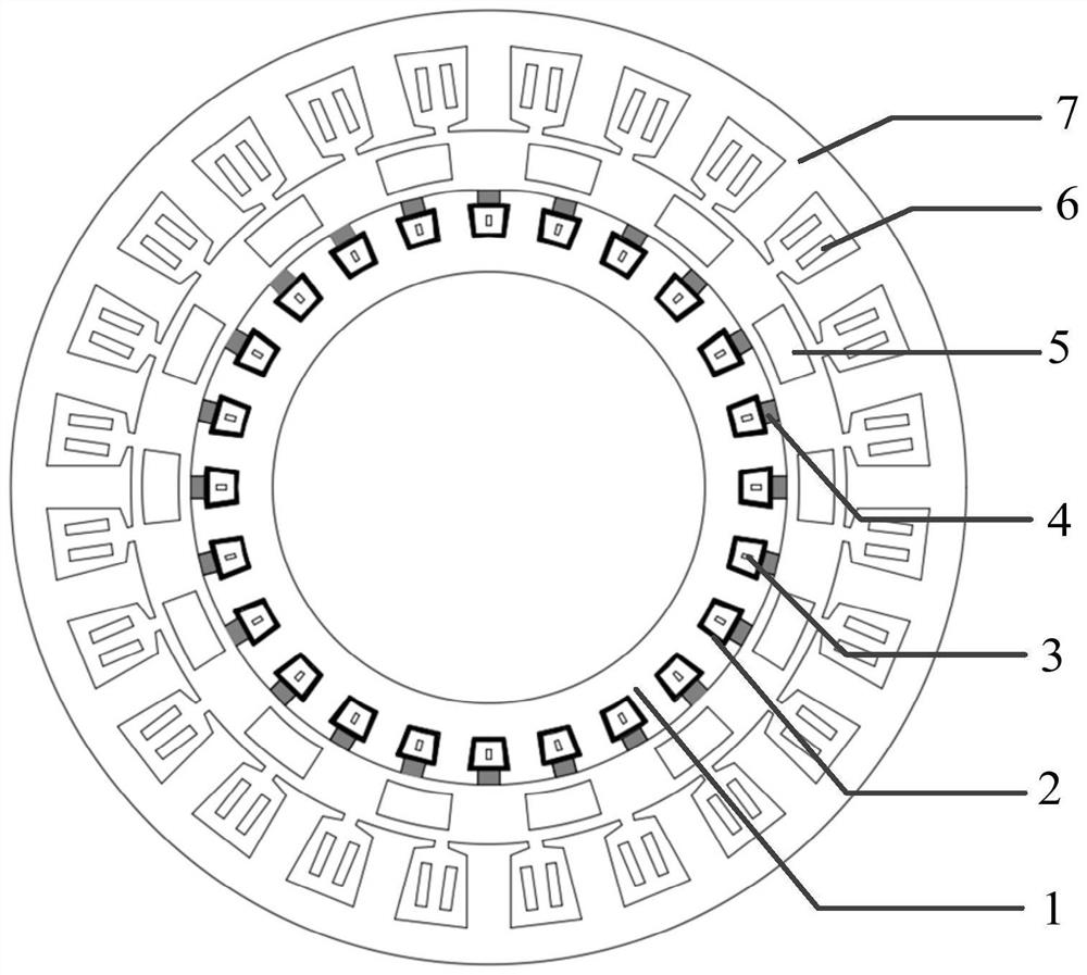 Desaturation magnetic field modulation motor