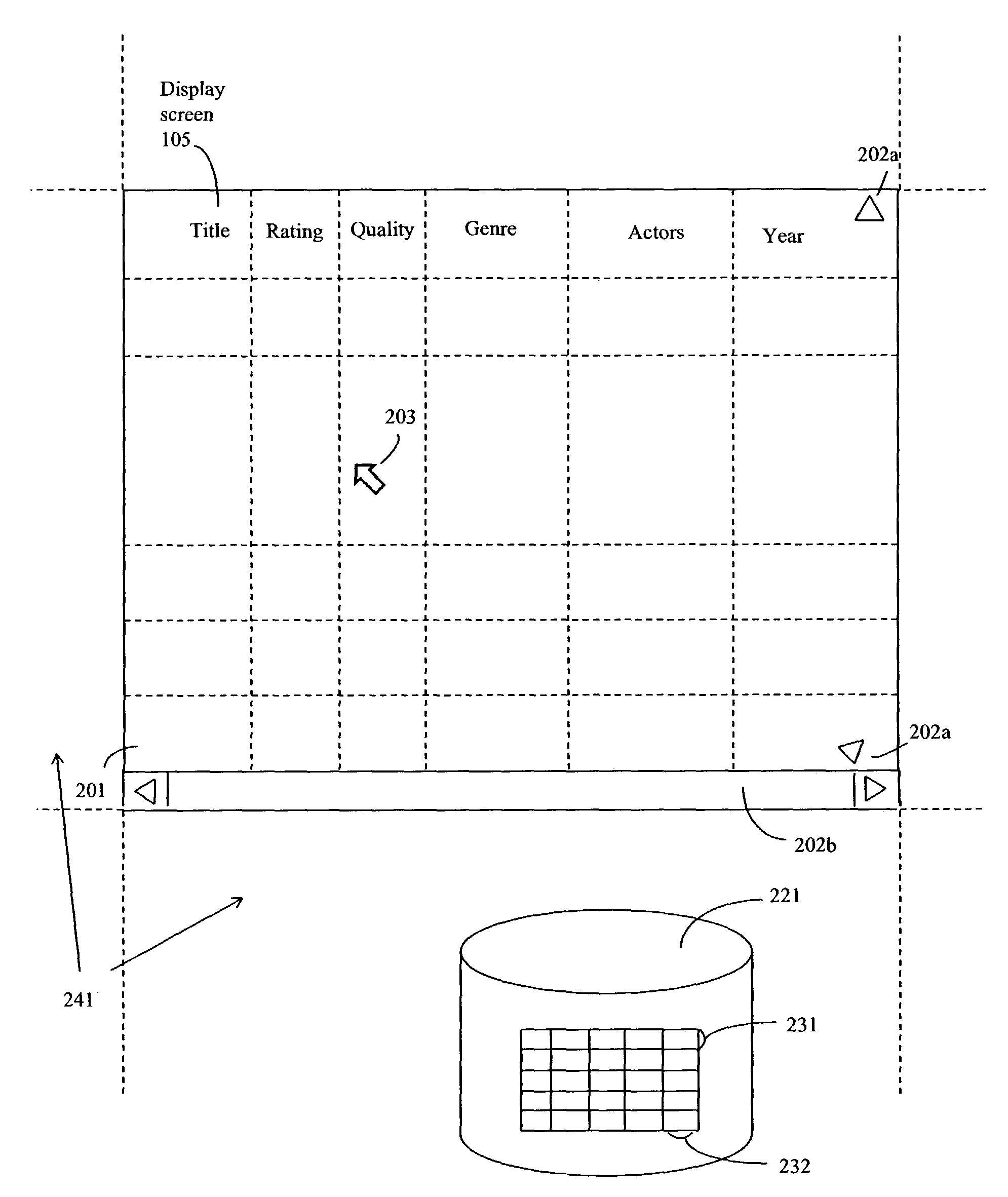 Grid-like guided user interface for video selection and display