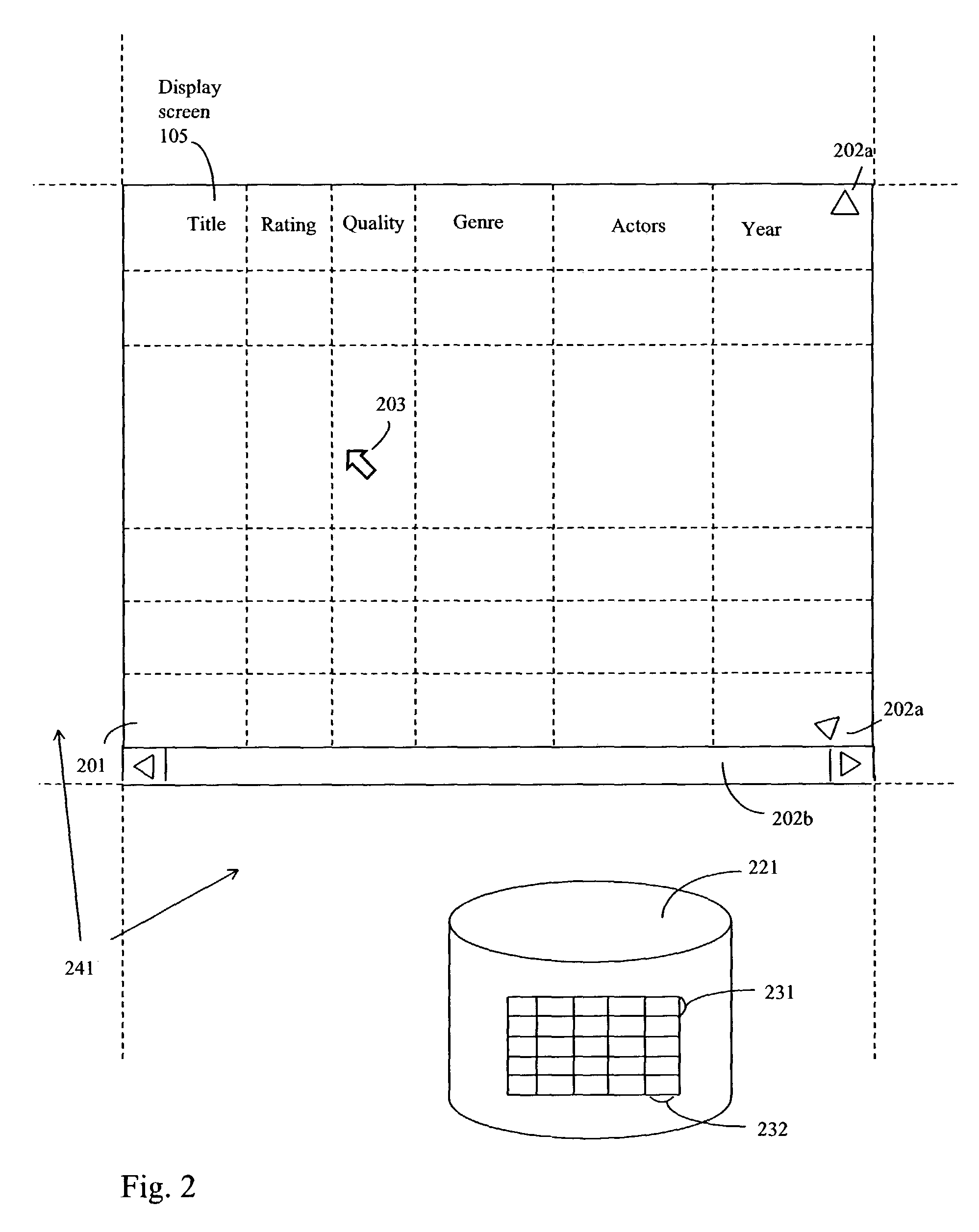 Grid-like guided user interface for video selection and display