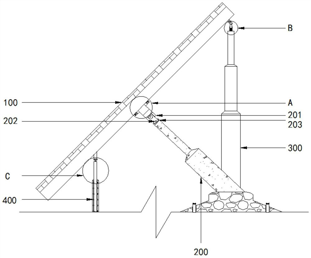 Clamping type photovoltaic panel support