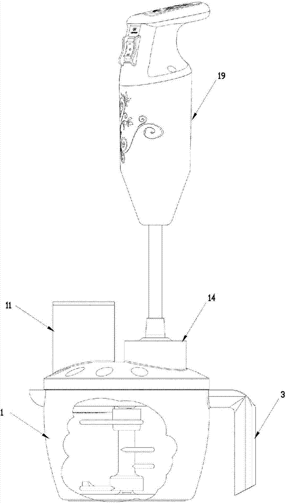 A crushing and stirring type dough kneading device