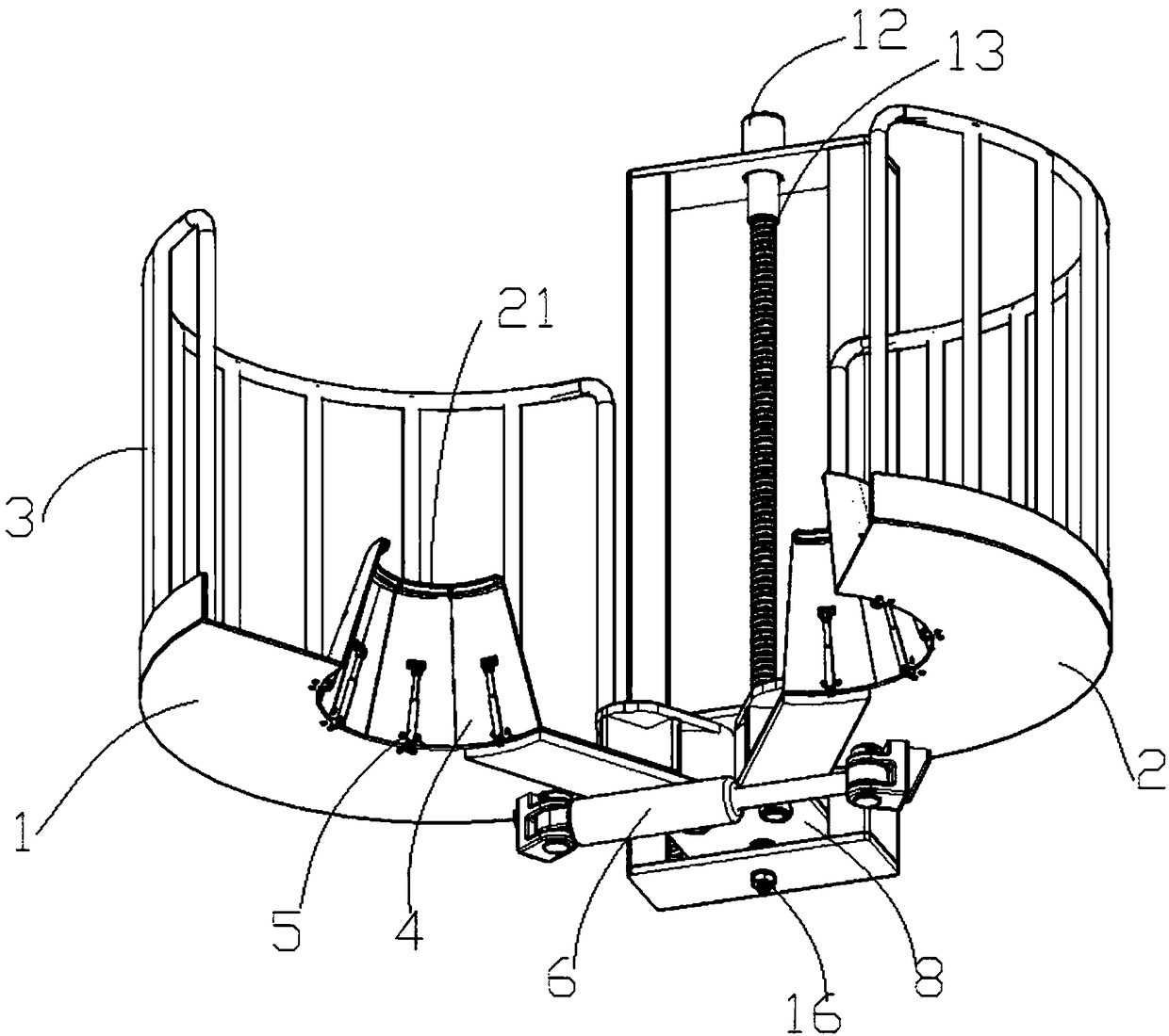 Palm berry fruit picking platform