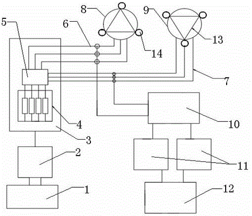 Heating control system and heating control method for separate control of cast polycrystalline silicon top