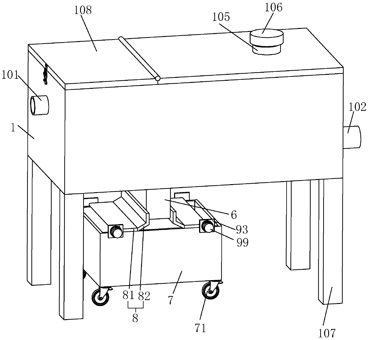 Wastewater treatment device for construction engineering