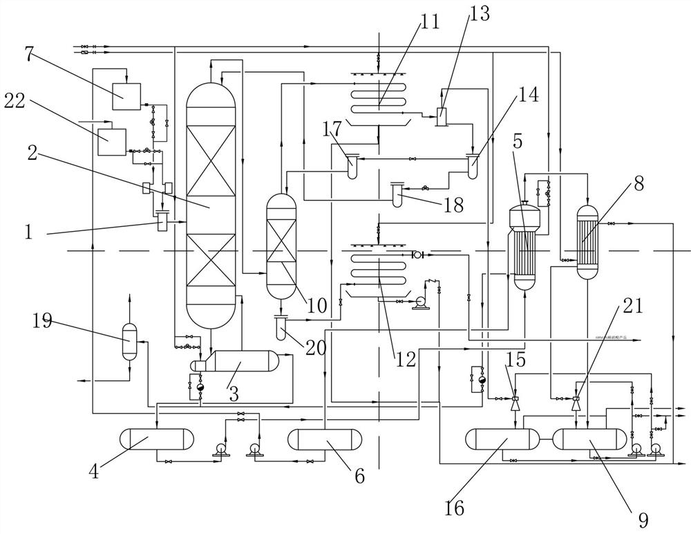 Device and process for producing dilute nitric acid by magnesium nitrate method