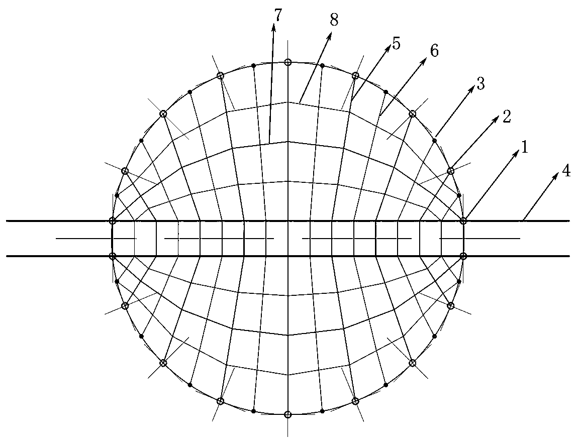 Large-span stadium building cable membrane structure