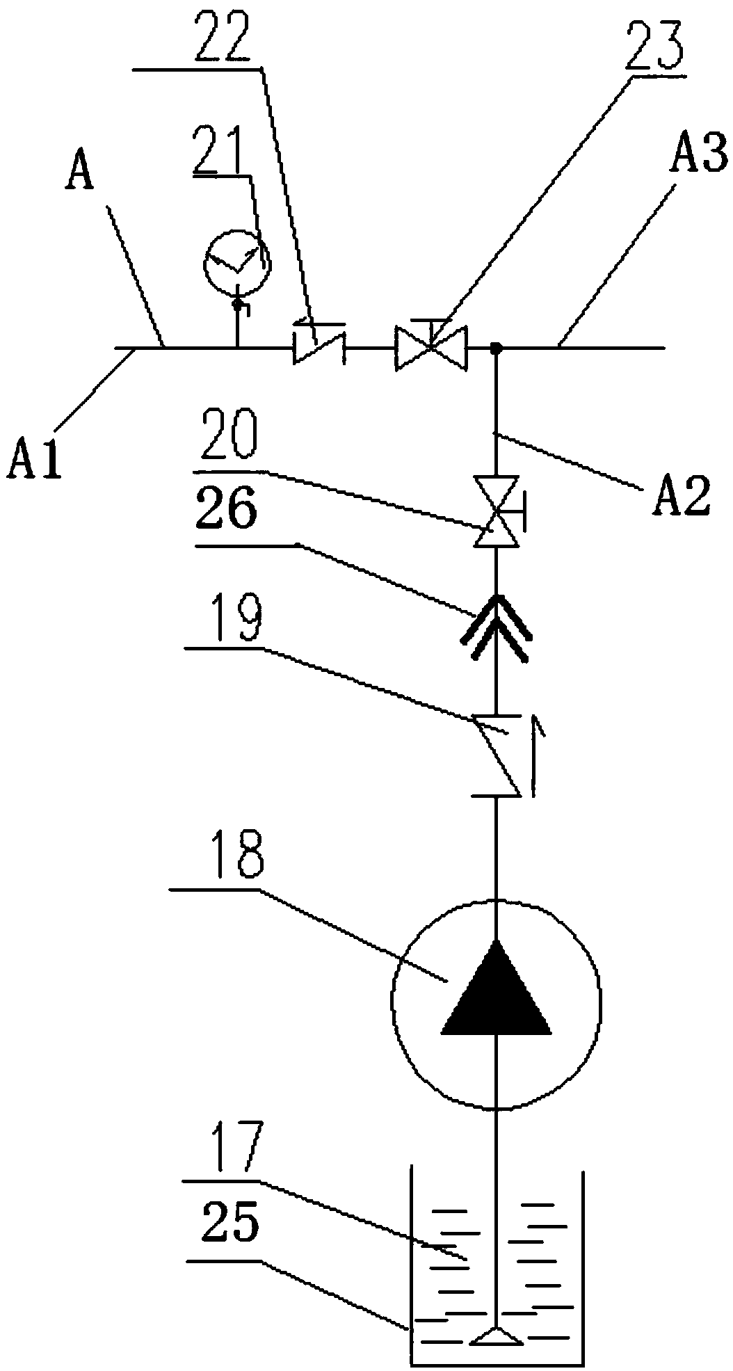 Miniature heating equipment liquid supplementation device