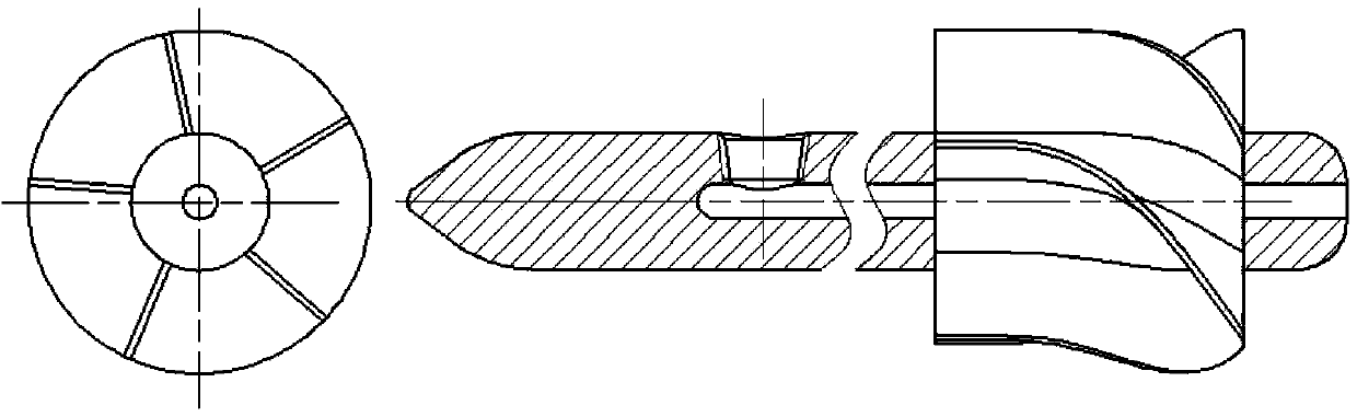 Spiral blade type small-size air bubble separation device