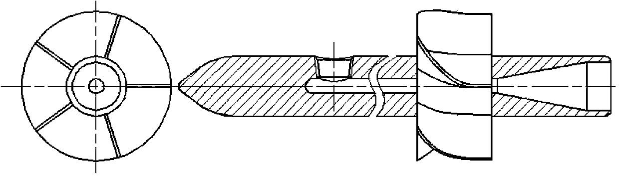 Spiral blade type small-size air bubble separation device