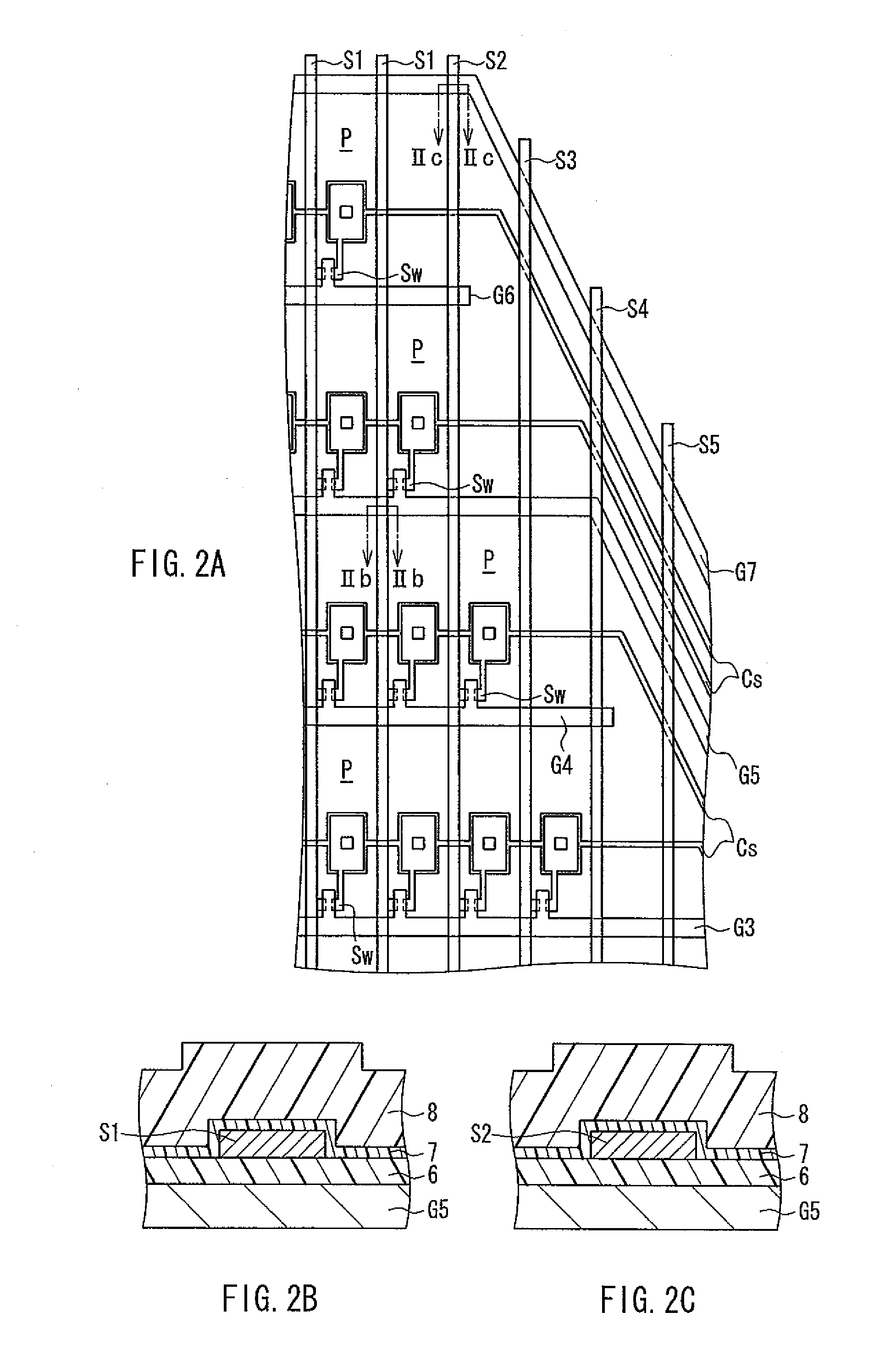 Active matrix substrate, display panel and display device