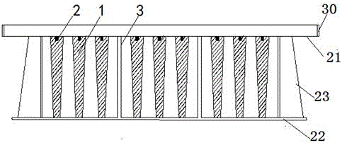 Die for production of three-row-hole recycled concrete