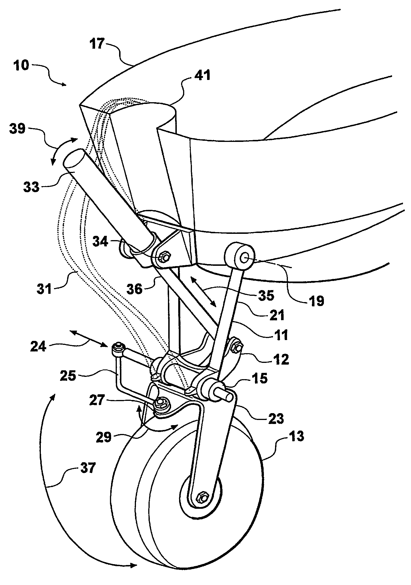 Retractable leg assembly for amphibious vehicle