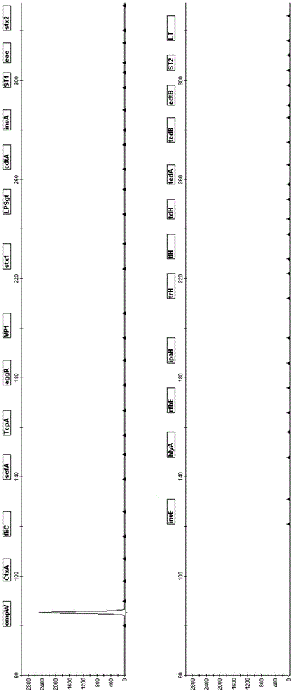 Multiplex PCR based primer pair and kit for detecting multiple intestinal pathogens