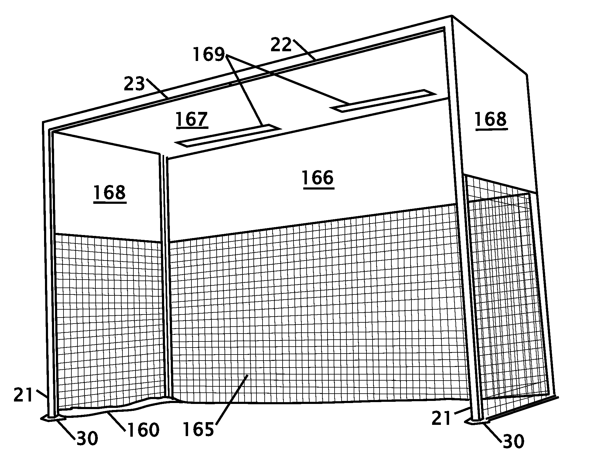 Practigoal expandable goal net