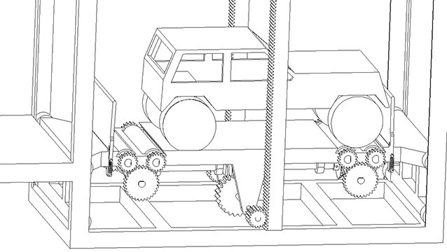 Self-lifting vehicle ladder