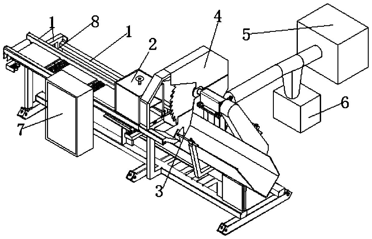 Cutting equipment for wood furniture processing, and working method of cutting equipment