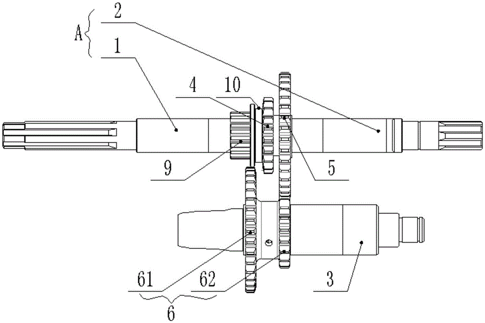 High and low velocity transmission structure of micro tilling machine