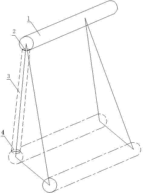 Method for positioning intersecting mouth space of pipe truss secondary rod