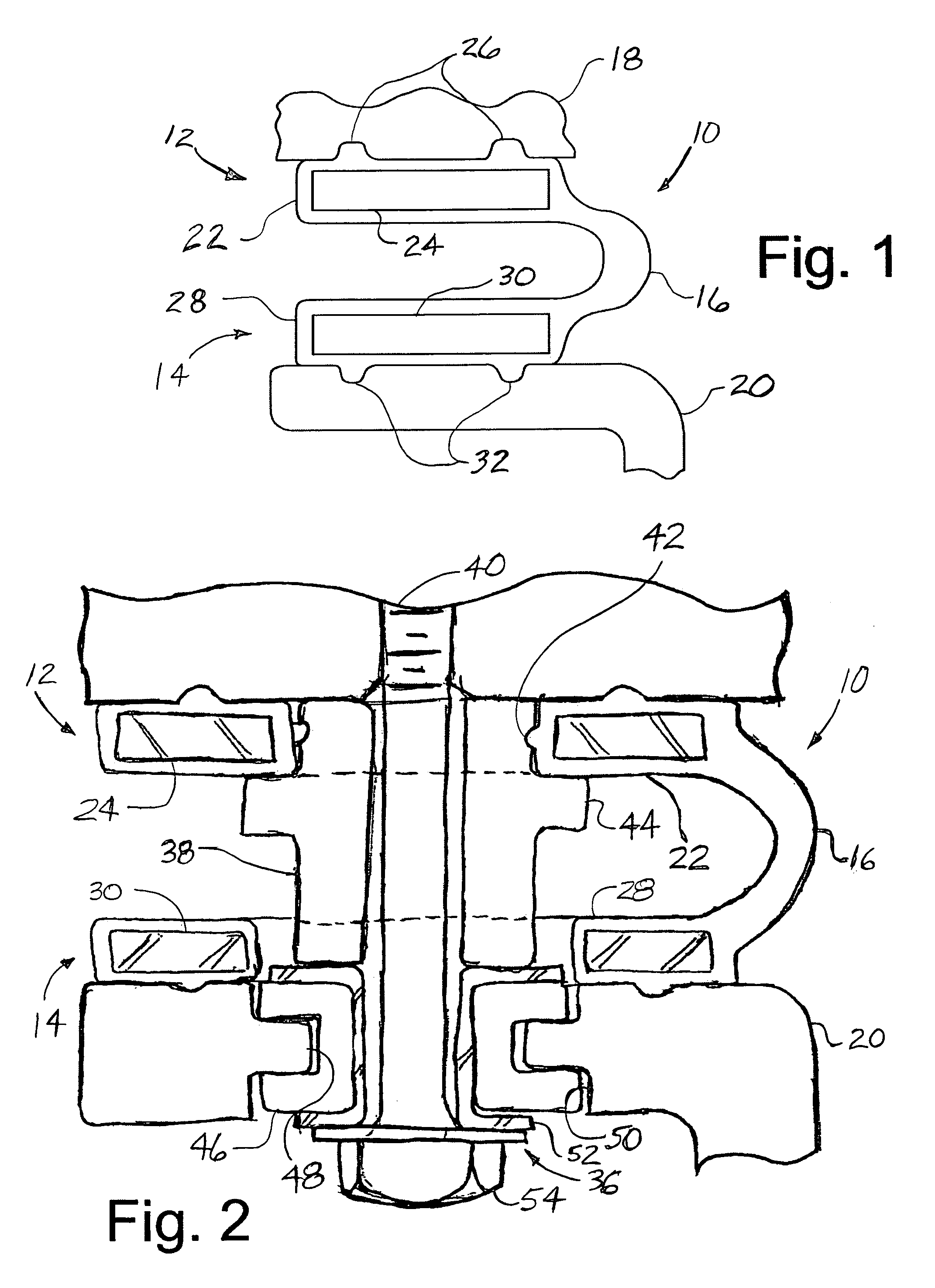 Vibrationally decoupling gasket