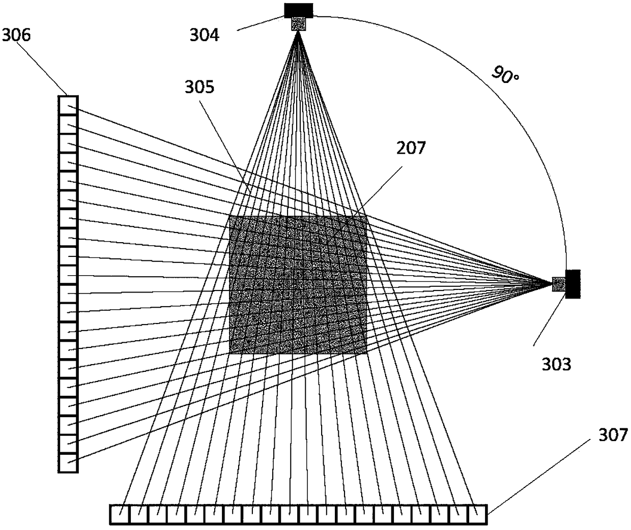 Neural network reconstruction tomography method of dual-viewing angle X-ray security check system