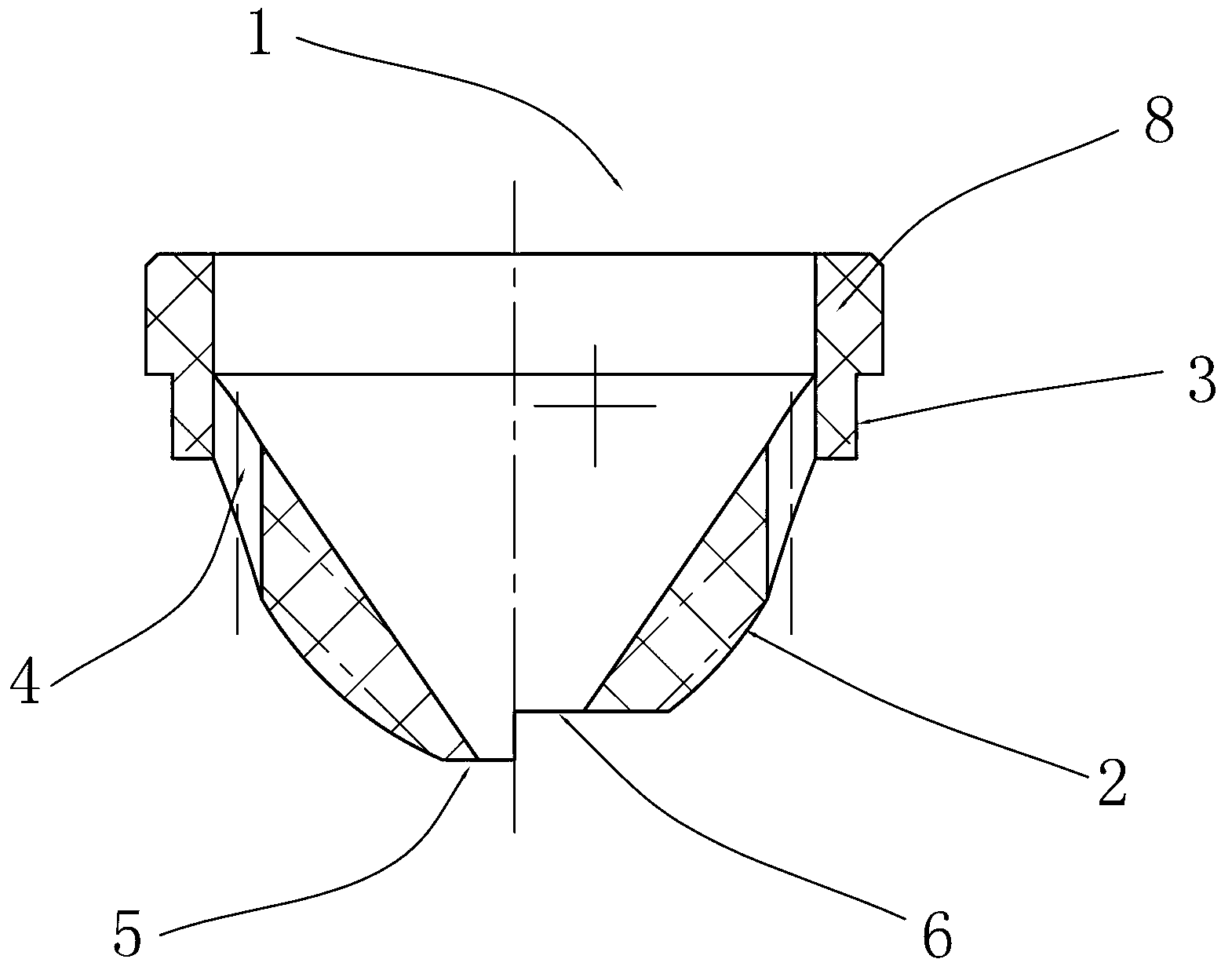 Funnel-shaped digestion tube plug body