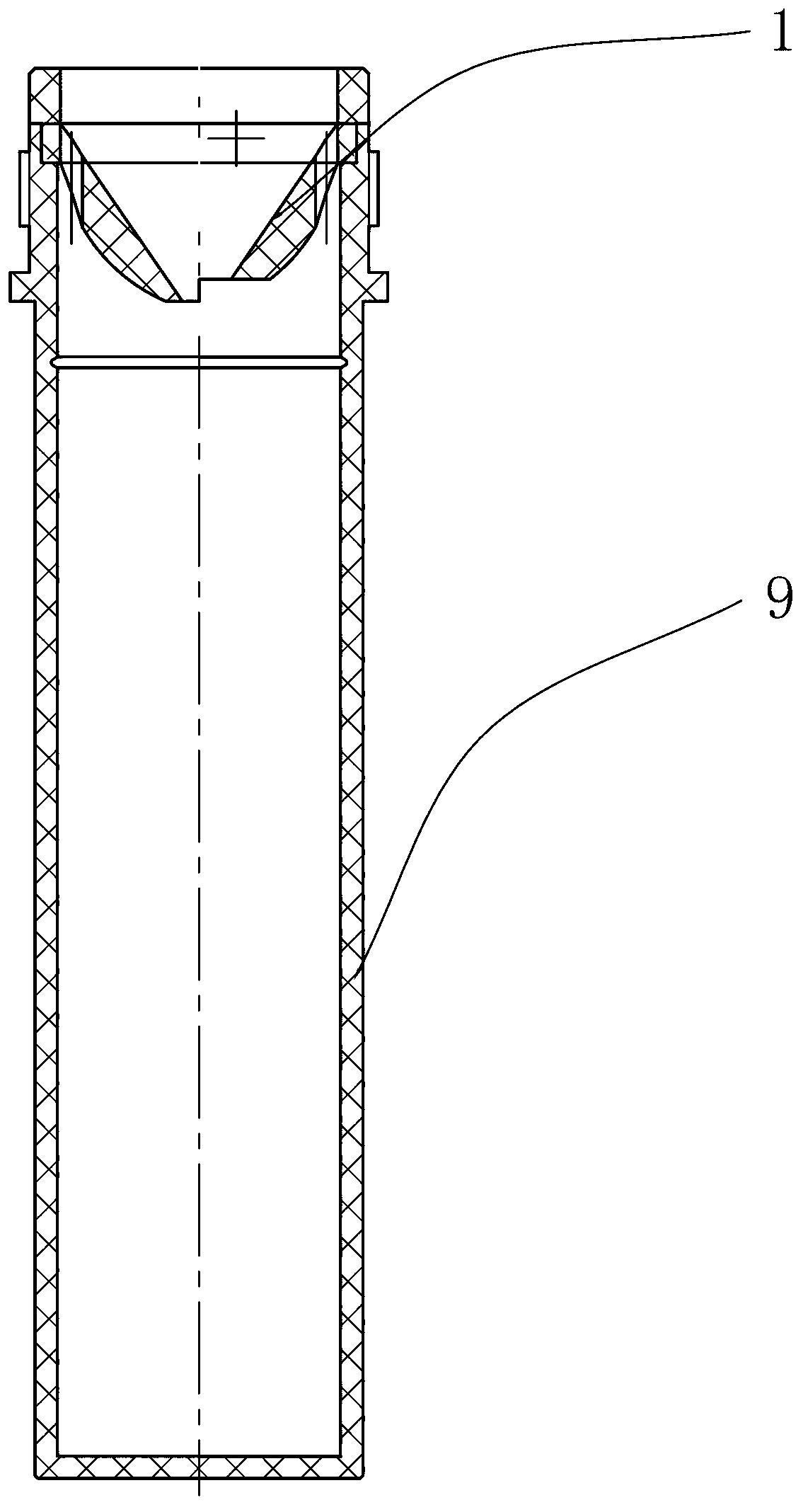 Funnel-shaped digestion tube plug body