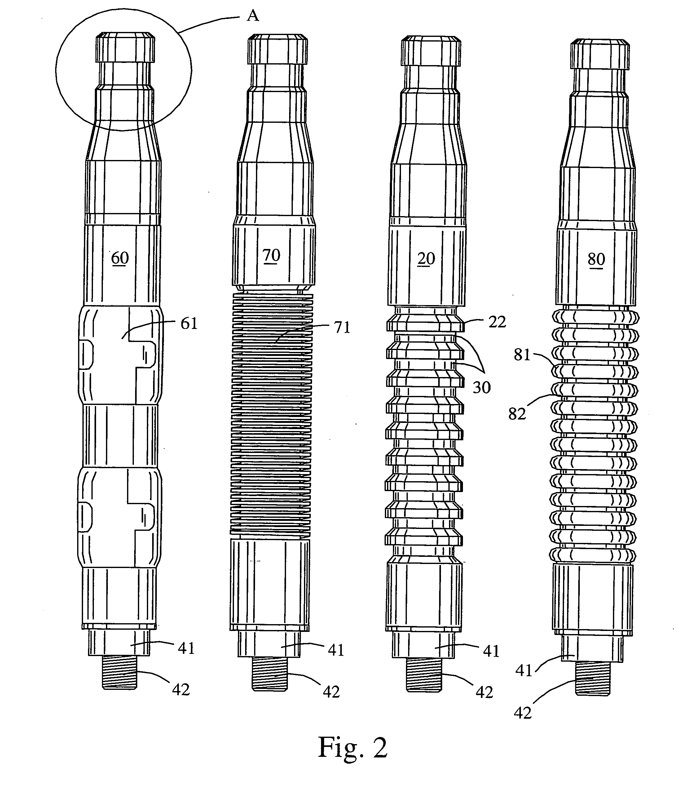 Internal shock absorber plunger