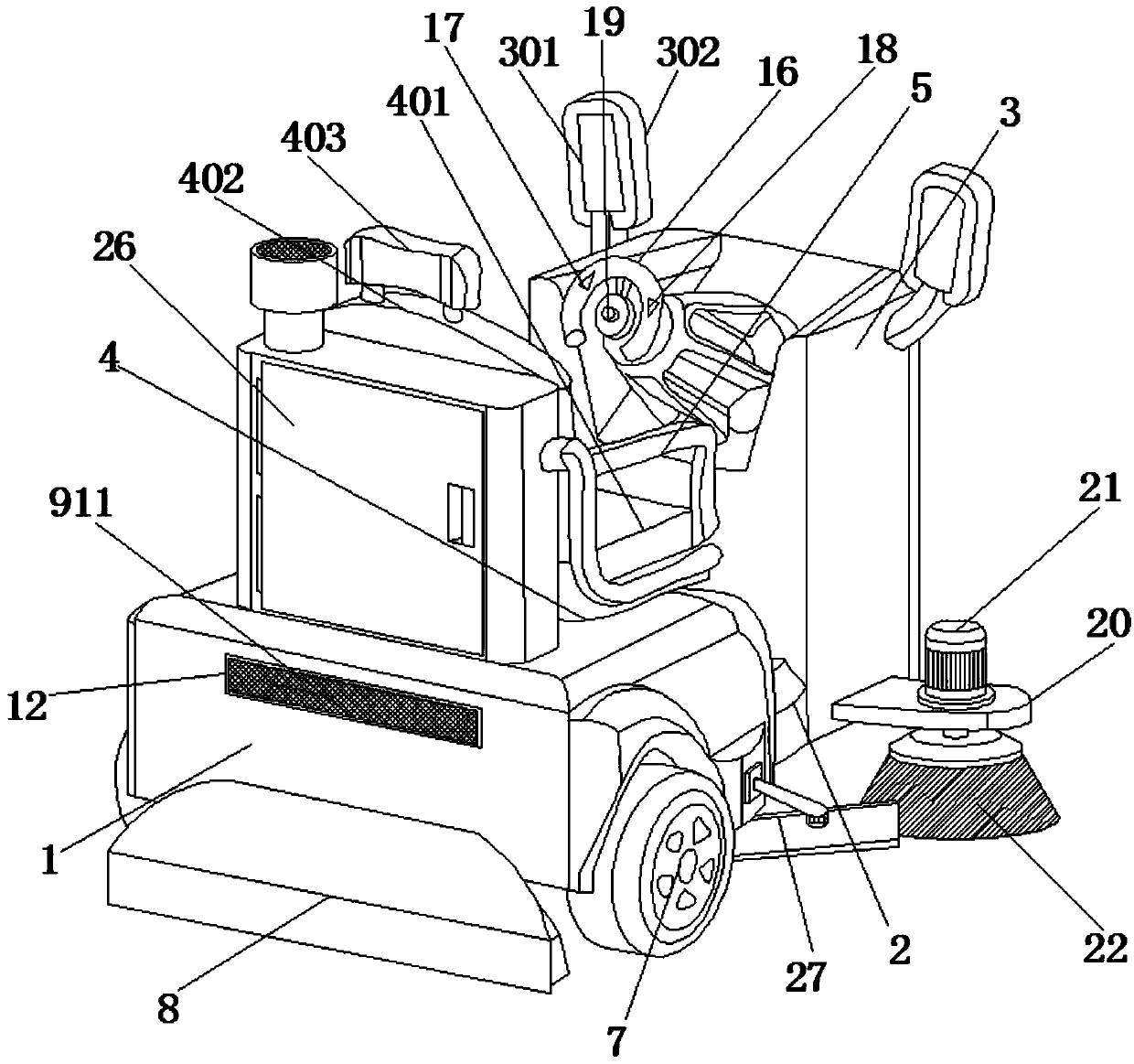 High-efficiency wet type dust cleaning device for oil pressing mill