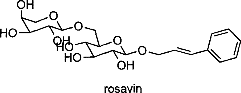 Use of cinnamyl-(6'-O-alpha-L- arabopyranose)- O-beta-D-glucopyranoside in preparing antidepressant medicine