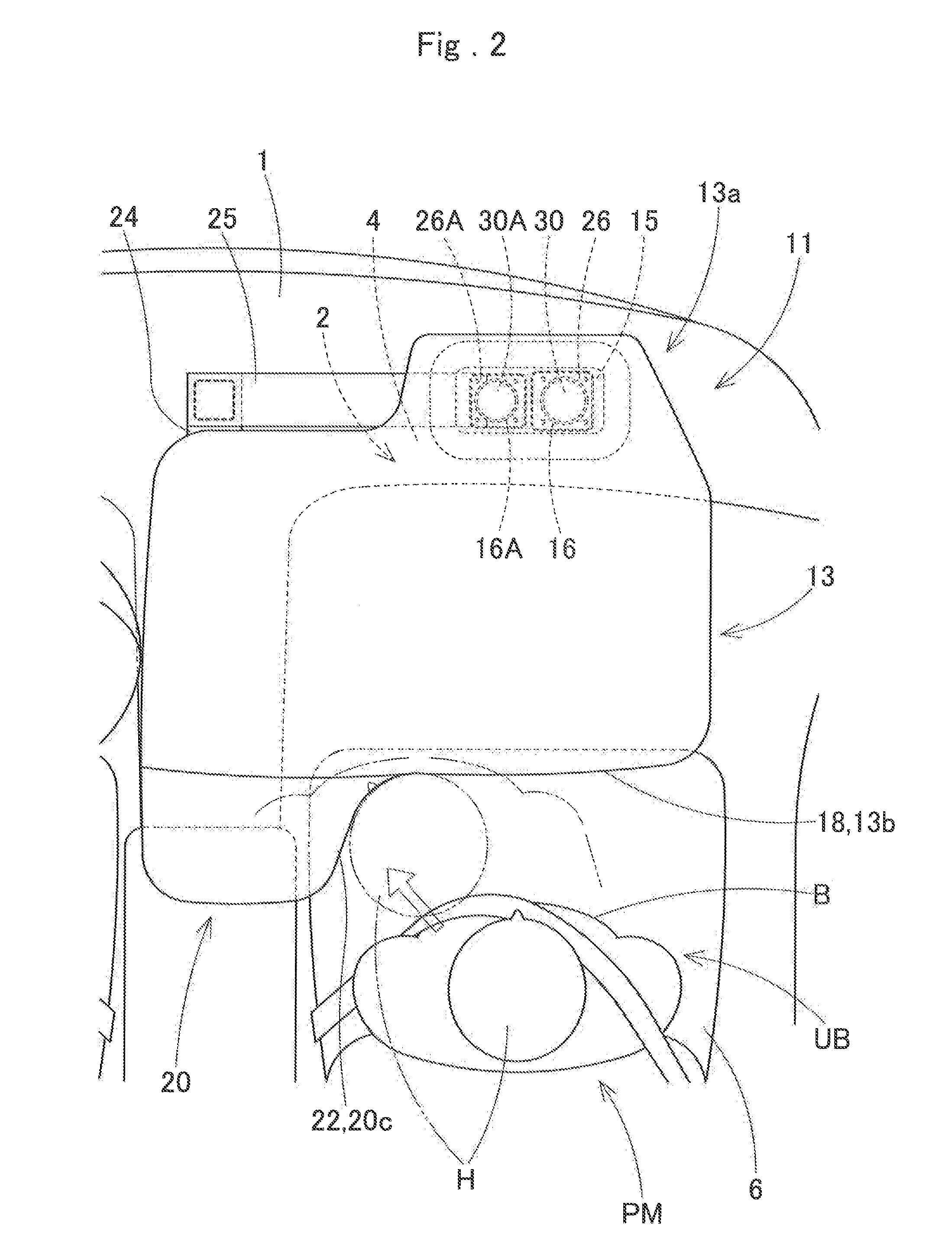 Airbag device for front passenger seat