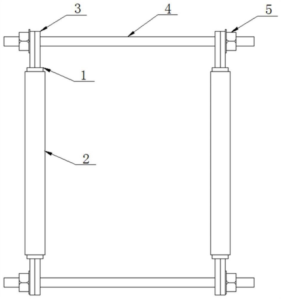 Corrugated pipe mounting adjustment device on ship and use method thereof