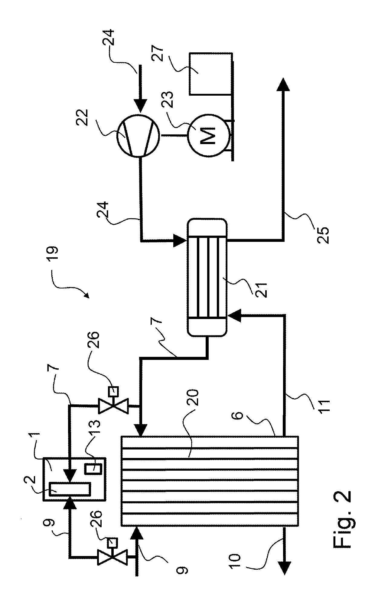 Diagnostic system, fuel cell system having a diagnostic system, and method for determining cathode gas contamination