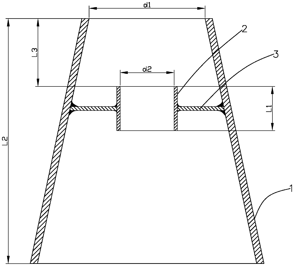 A kind of draft tube which is easy to assemble and connect