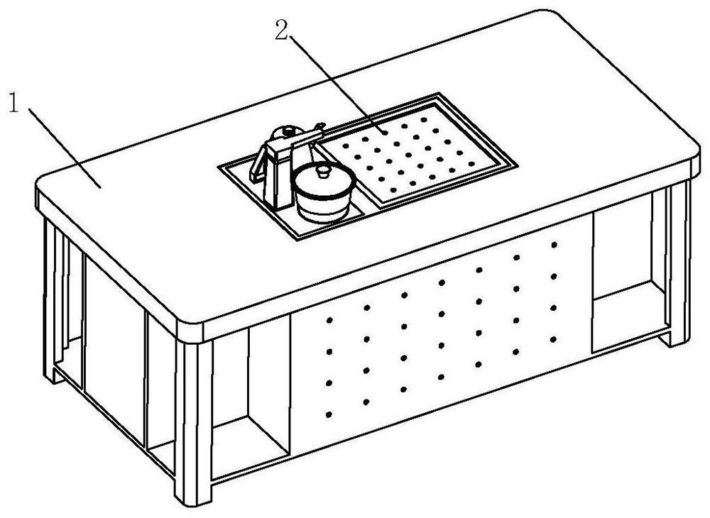 Hidden lifting tea table