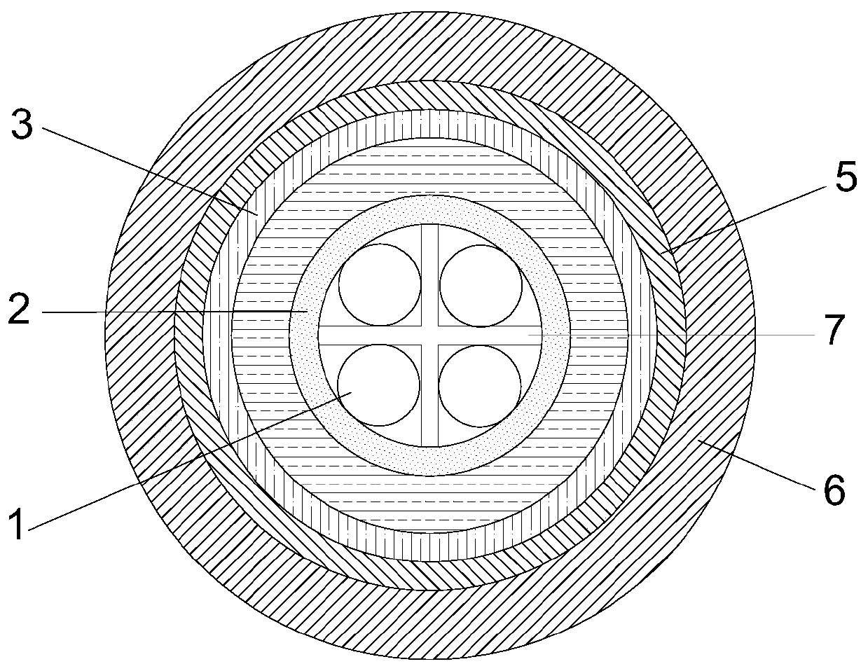 High-strength electromagnetic shielding cable