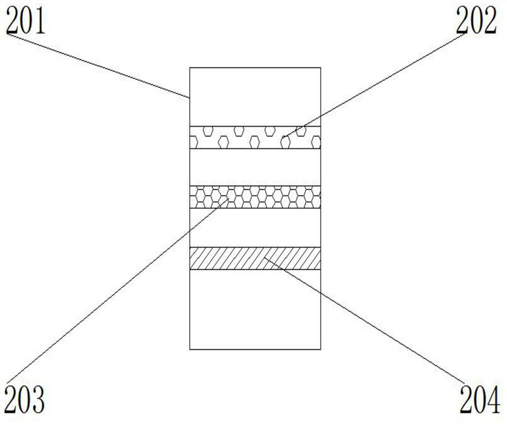 Filtering device for waste gas