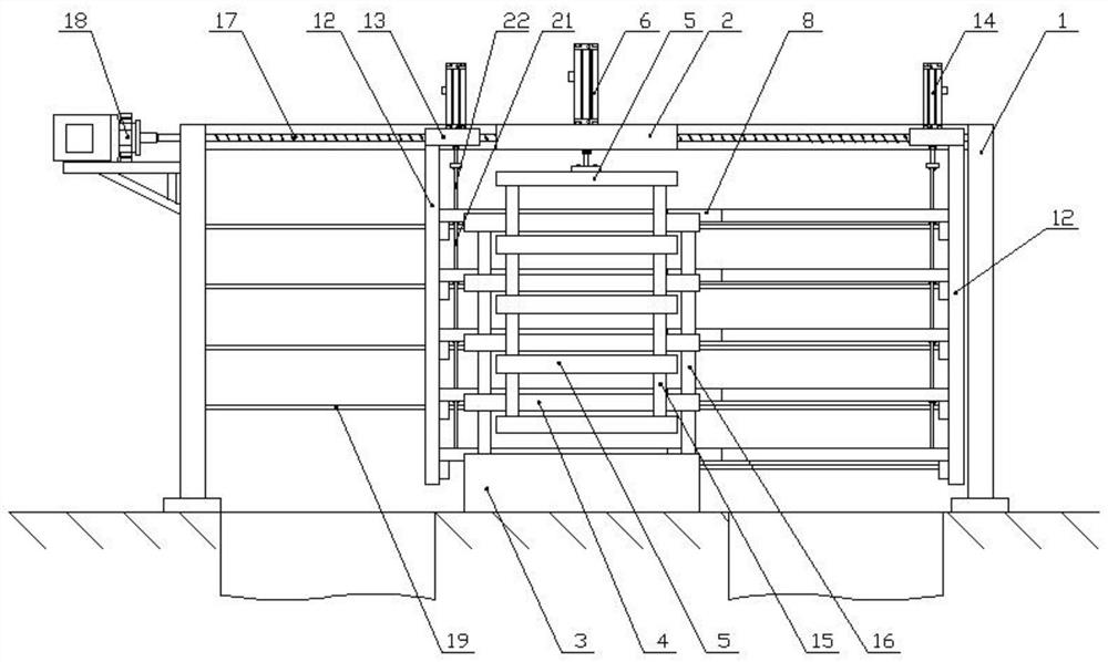 A reciprocating plywood production device